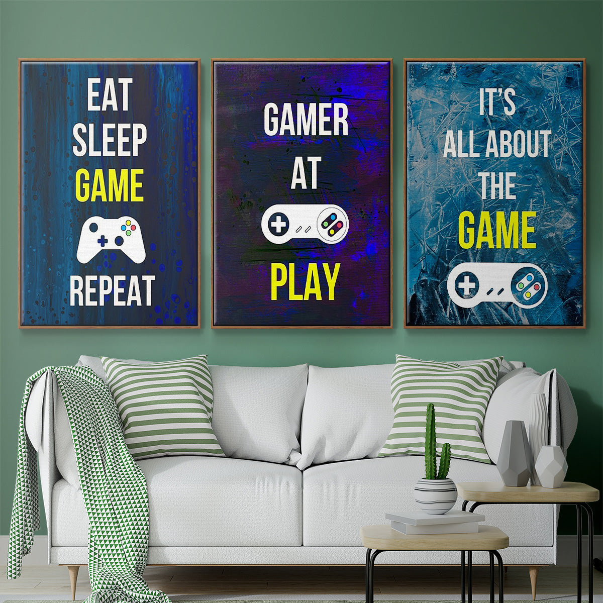 Gamer at Play IV - Floater Framed Canvas Set