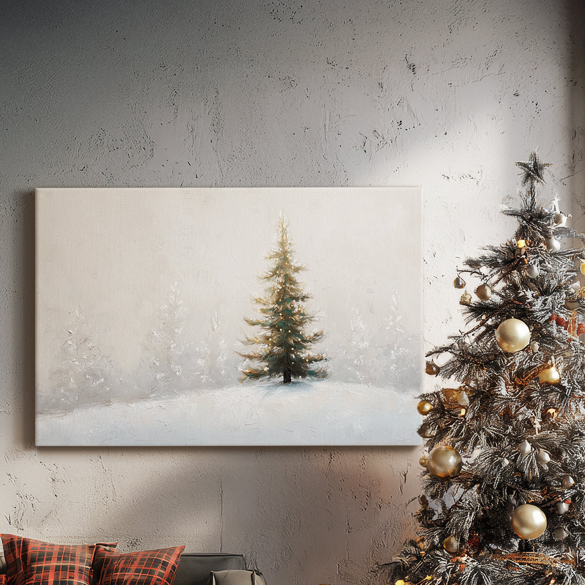 Sleigh of Frostlit Silence - Canvas Art Print