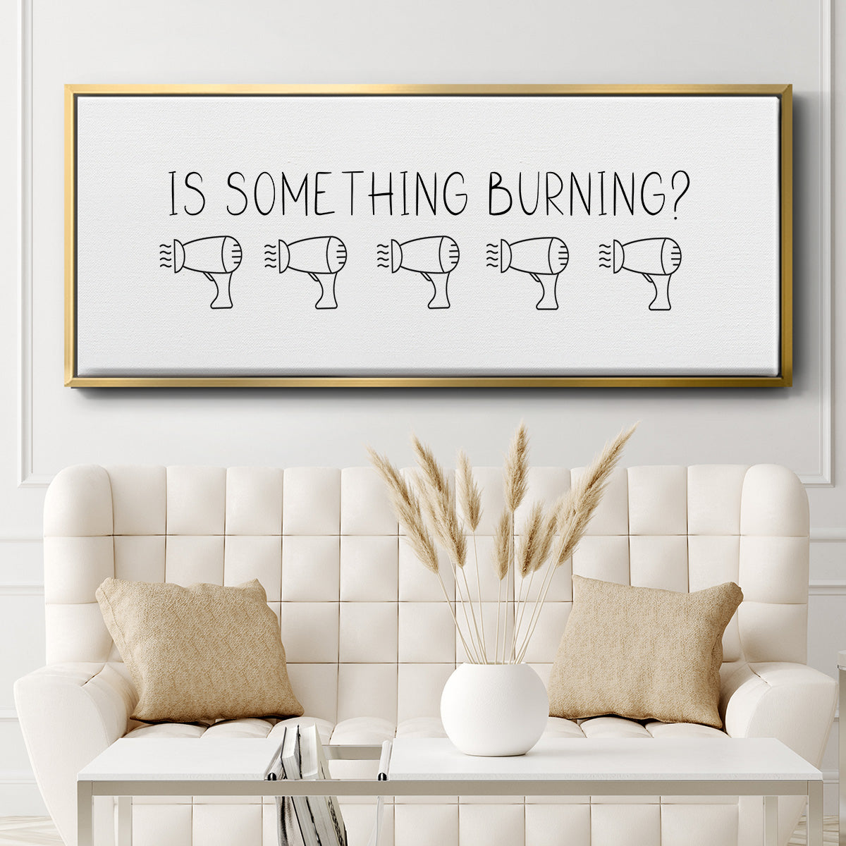 Is Something Burning? - Floater Framed Canvas Print
