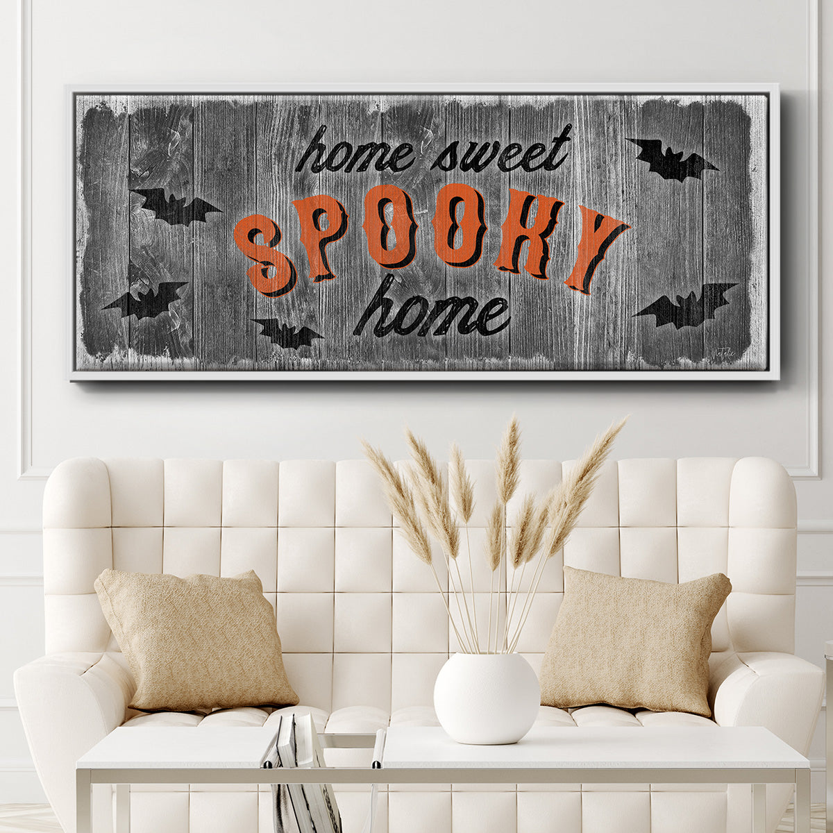 Home Sweet Spooky - Floater Framed Canvas Print