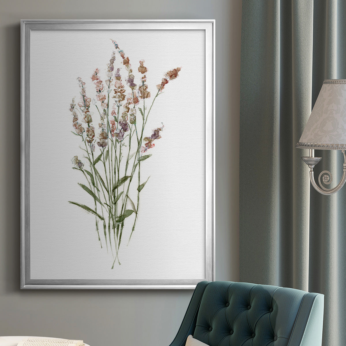 Dainty Botanical II - Modern Framed Canvas Print