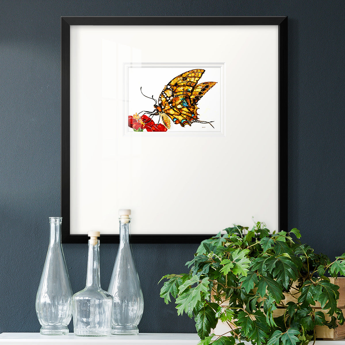 Wings II- Premium Framed Print Double Matboard