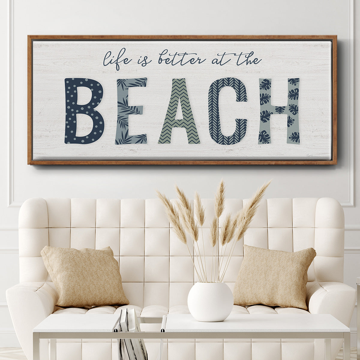 Beach Better - Floater Framed Canvas Print
