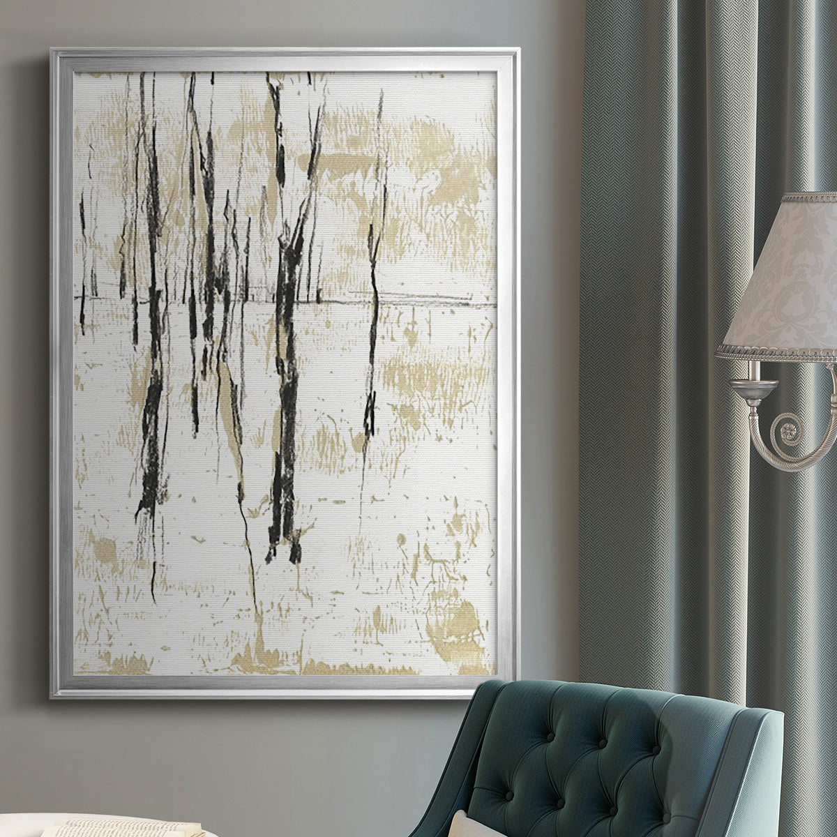 Gilded Forest I - Modern Framed Canvas Print