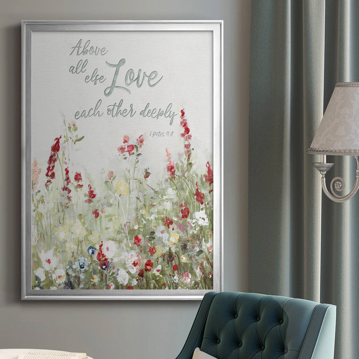 Love Meadow - Modern Framed Canvas Print