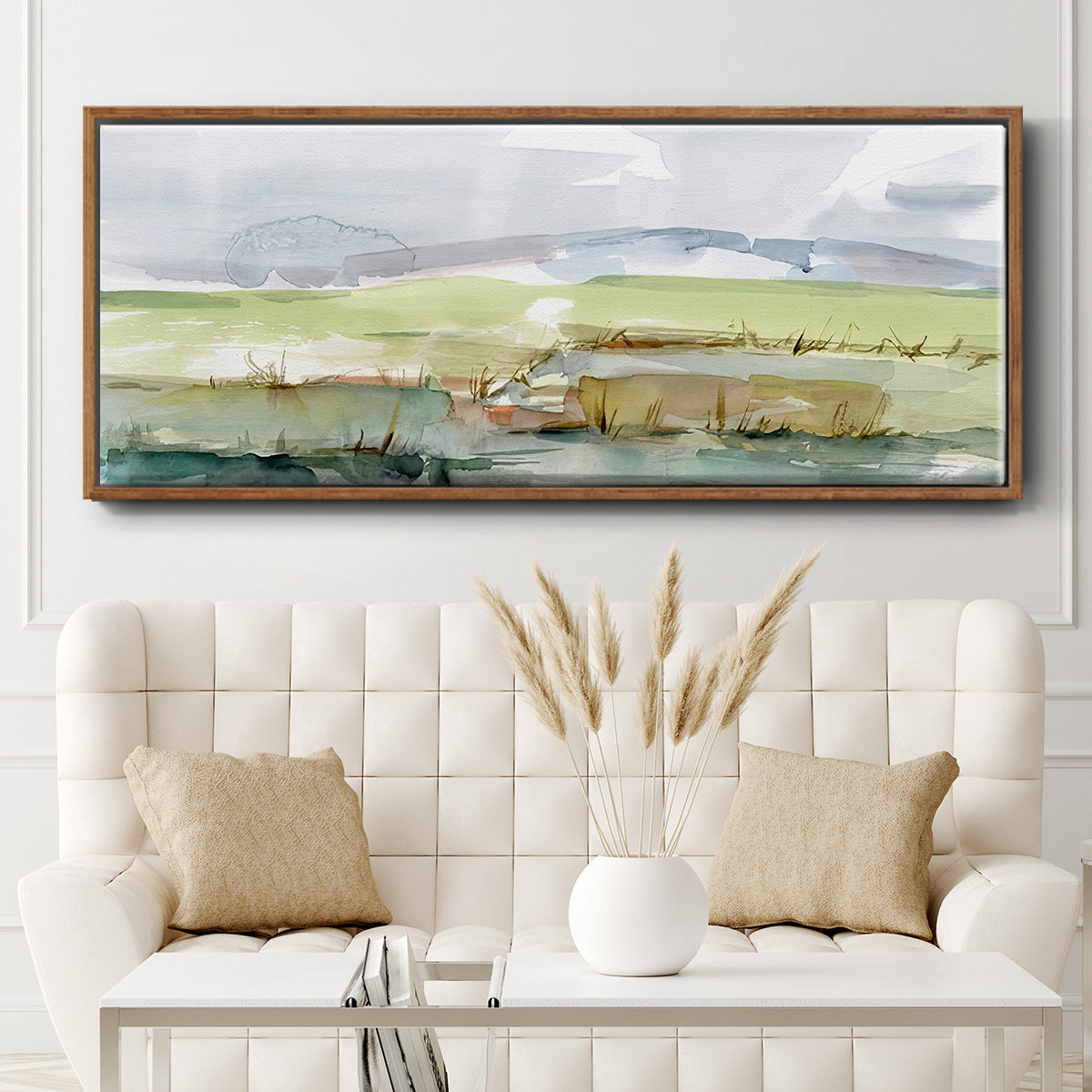 Pastel Inlet I - Floater Framed Canvas Print