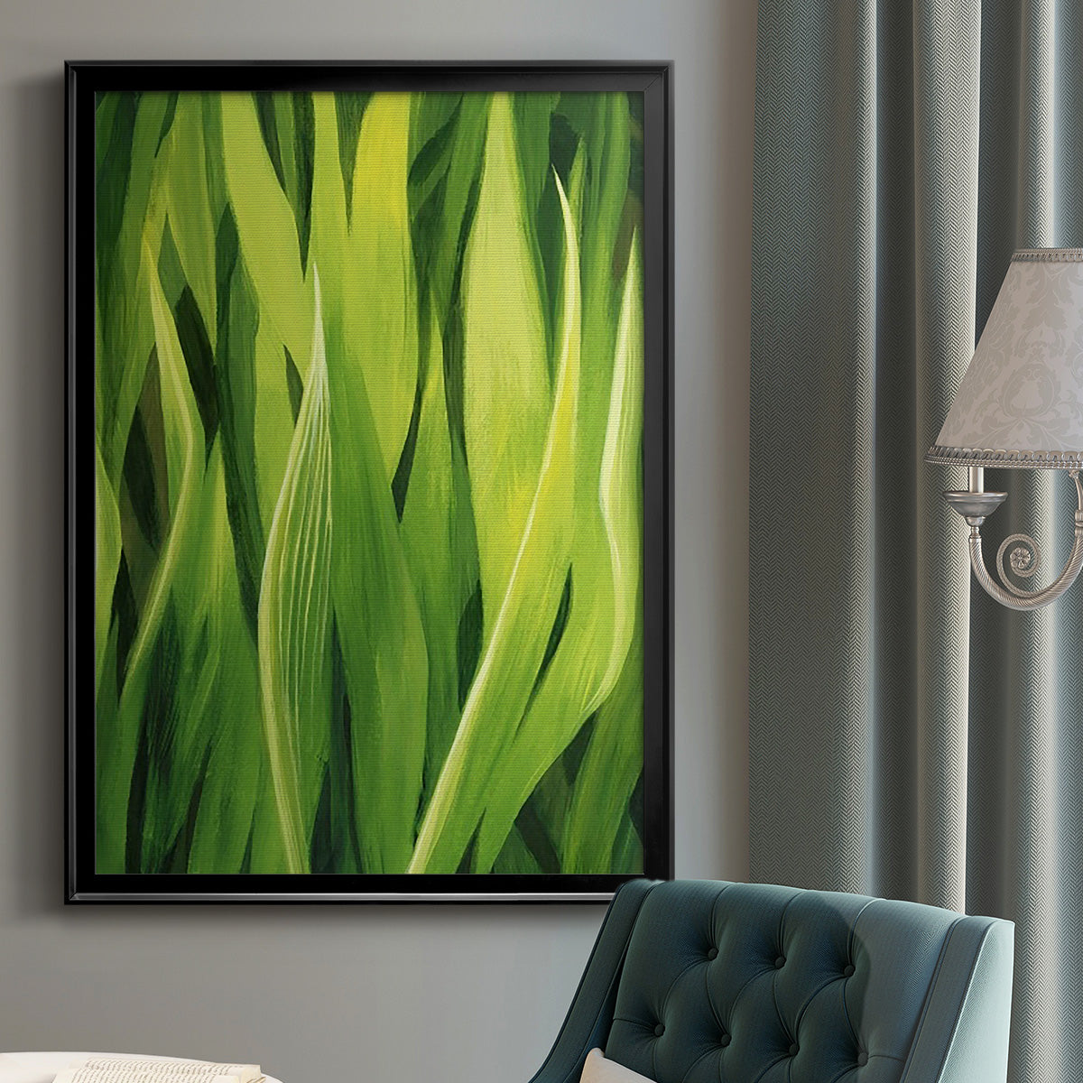 Blades of Grass II - Modern Framed Canvas Print