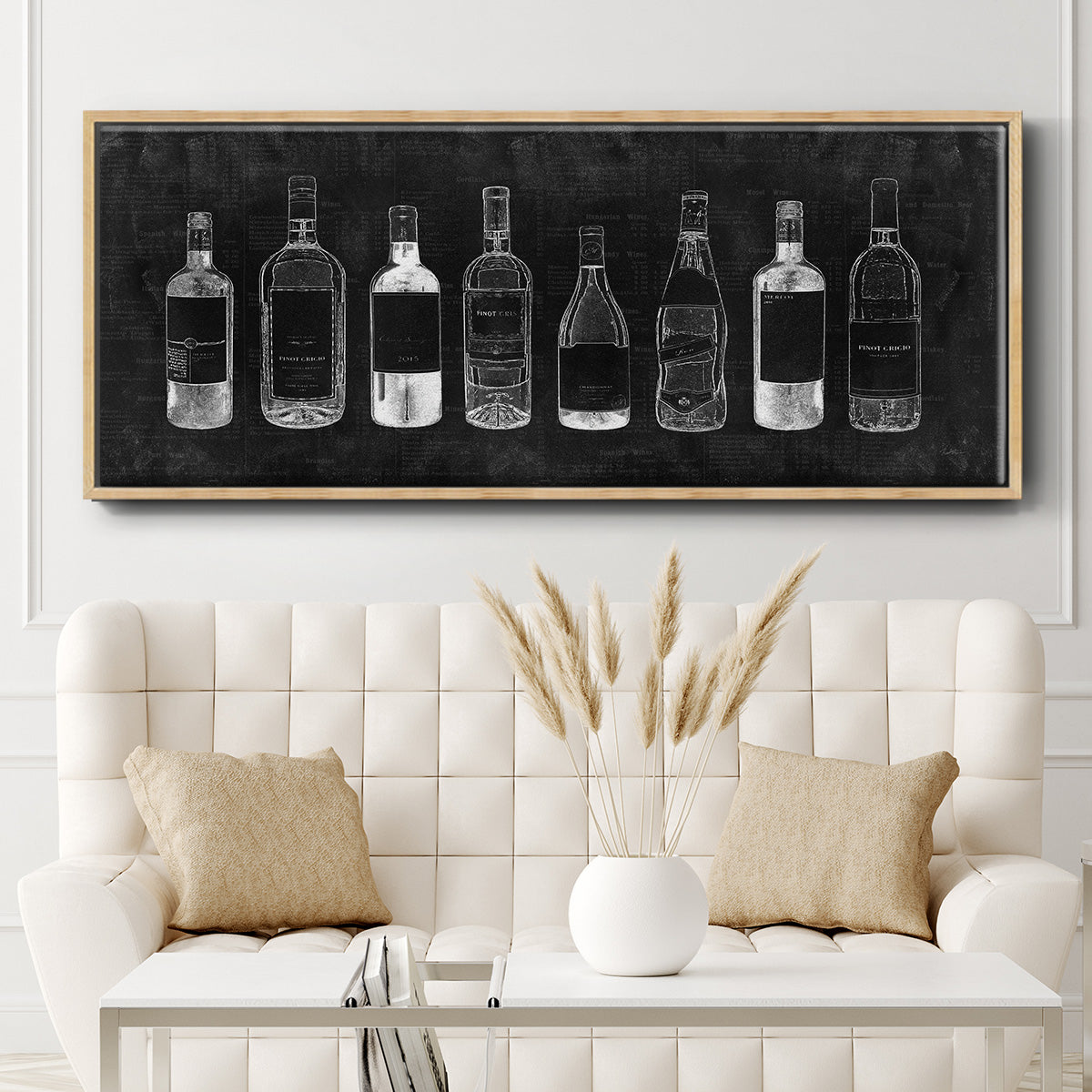 Wine Cellar - Floater Framed Canvas Print
