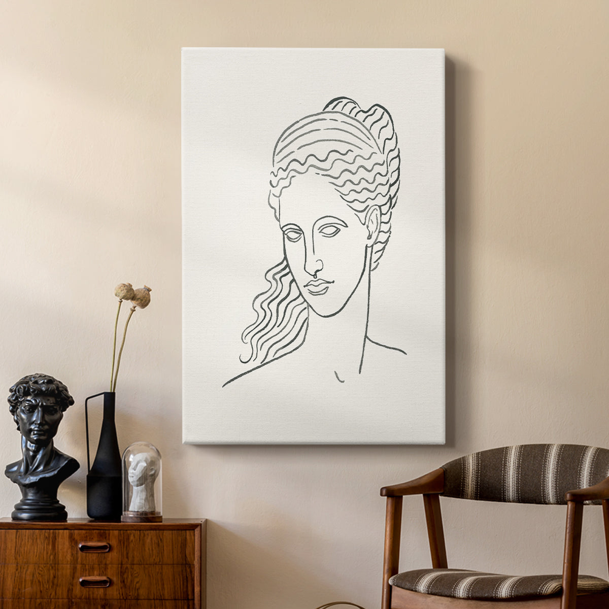 Greek Busts II - Canvas Art Print