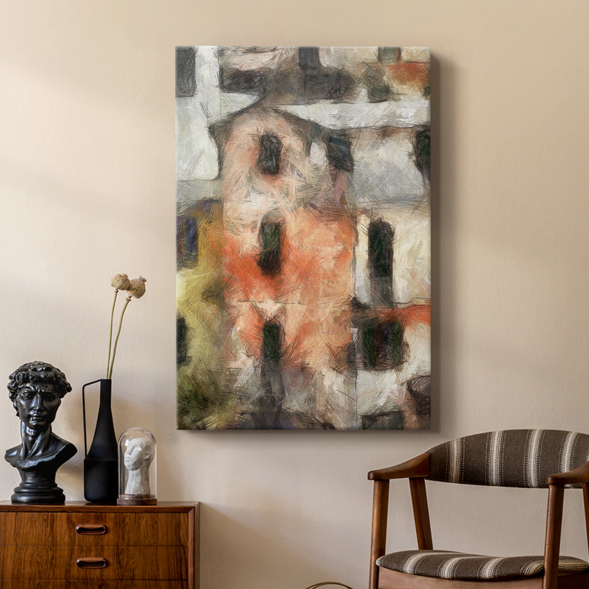 Stacked Houses IV - Canvas Art Print