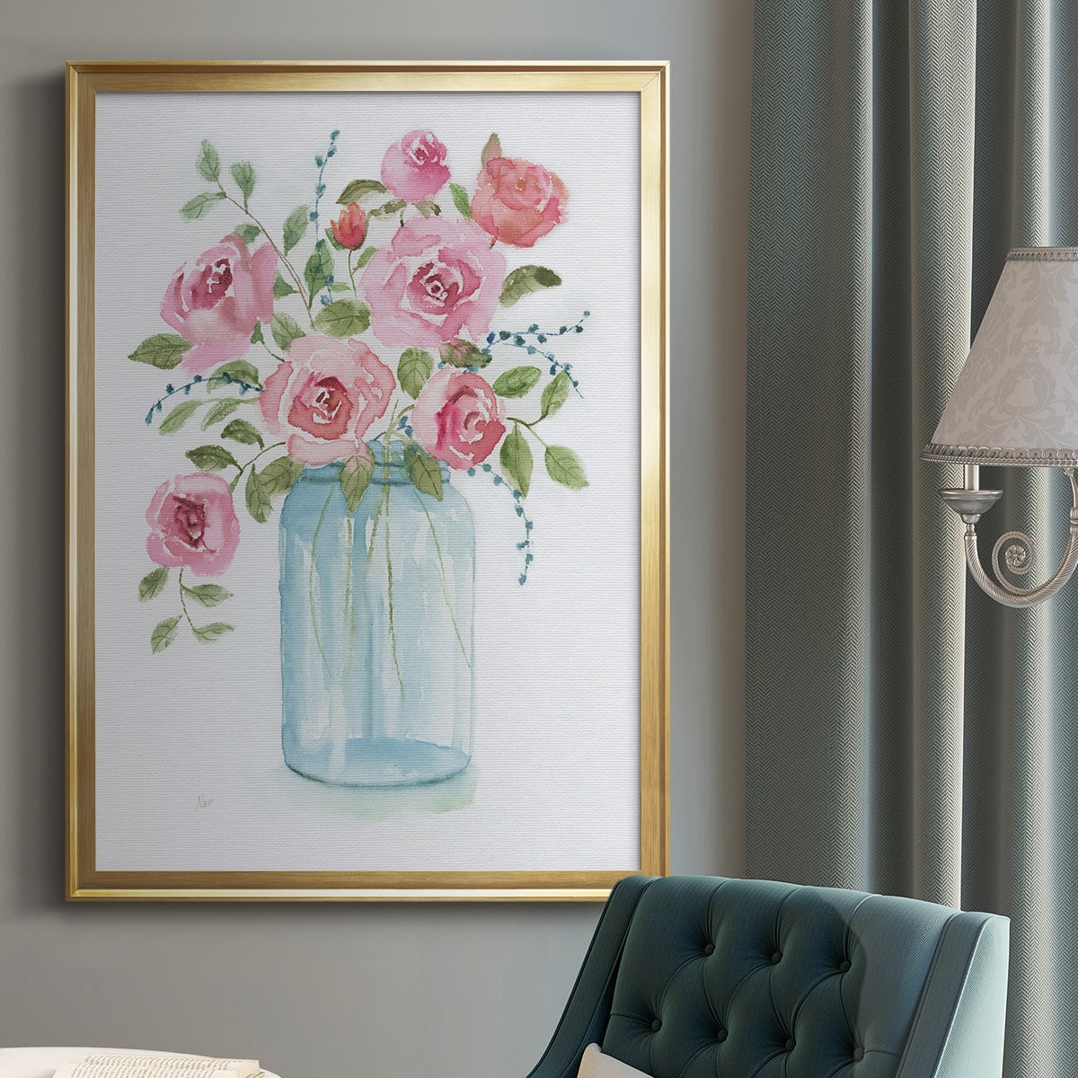 Adorable I - Modern Framed Canvas Print