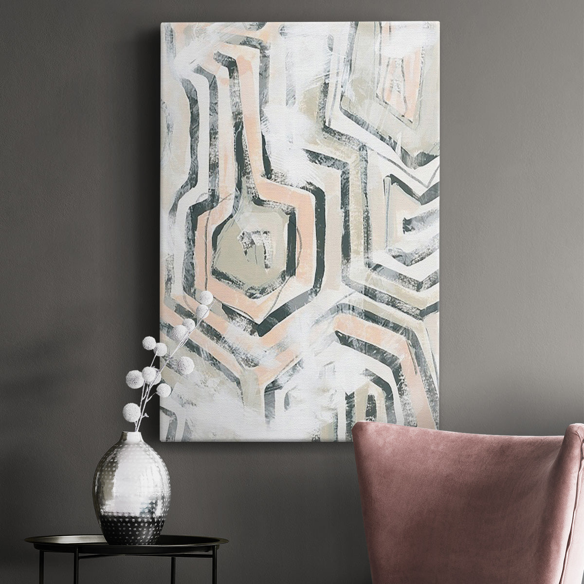 Sand Glyphs I Premium Gallery Wrapped Canvas - Ready to Hang