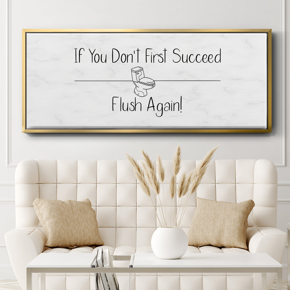 If You Don't ... - Floater Framed Canvas Print