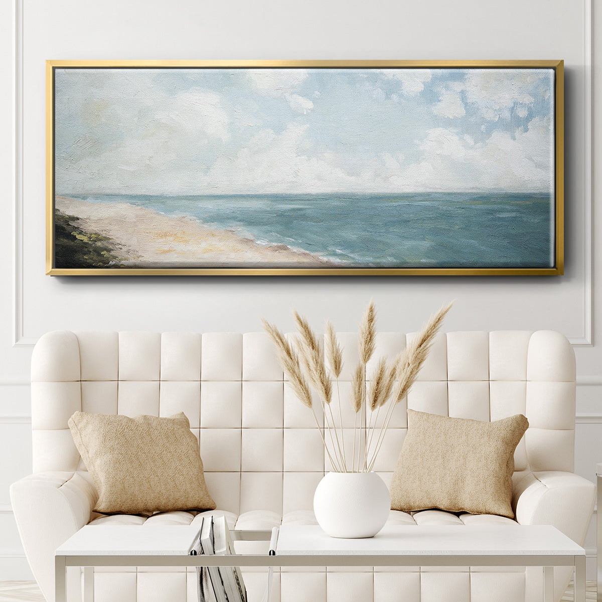 Beach View - Floater Framed Canvas Print