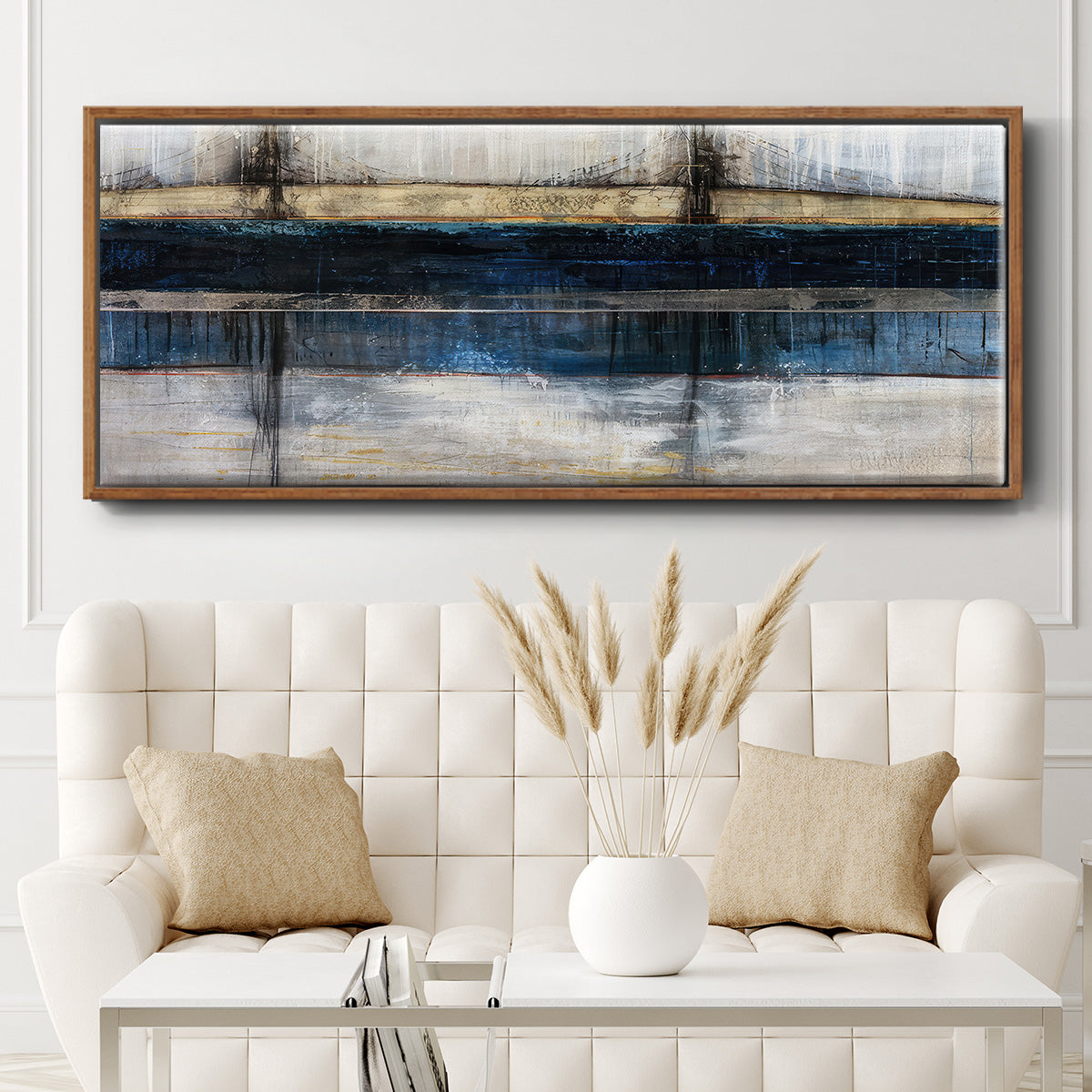 City Blue - Floater Framed Canvas Print
