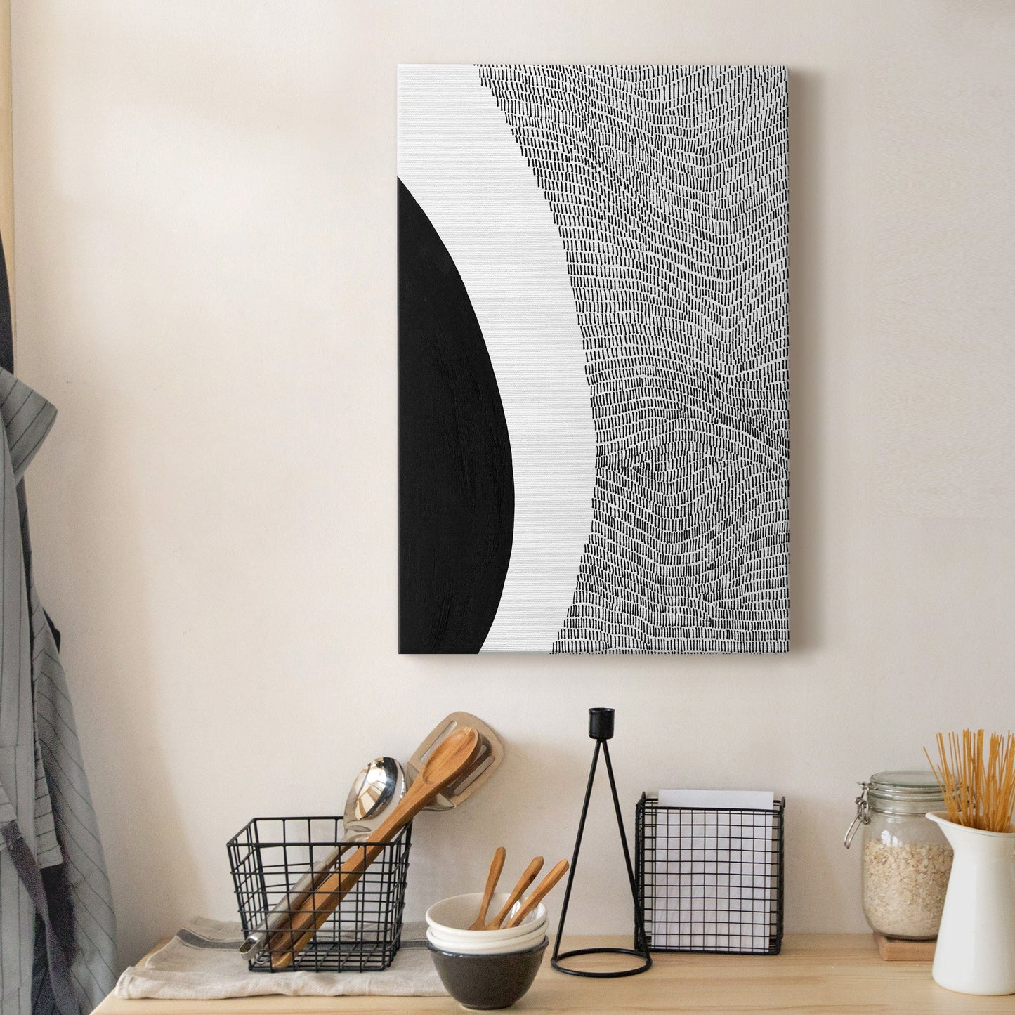 Black & White Abstract II Premium Gallery Wrapped Canvas - Ready to Hang