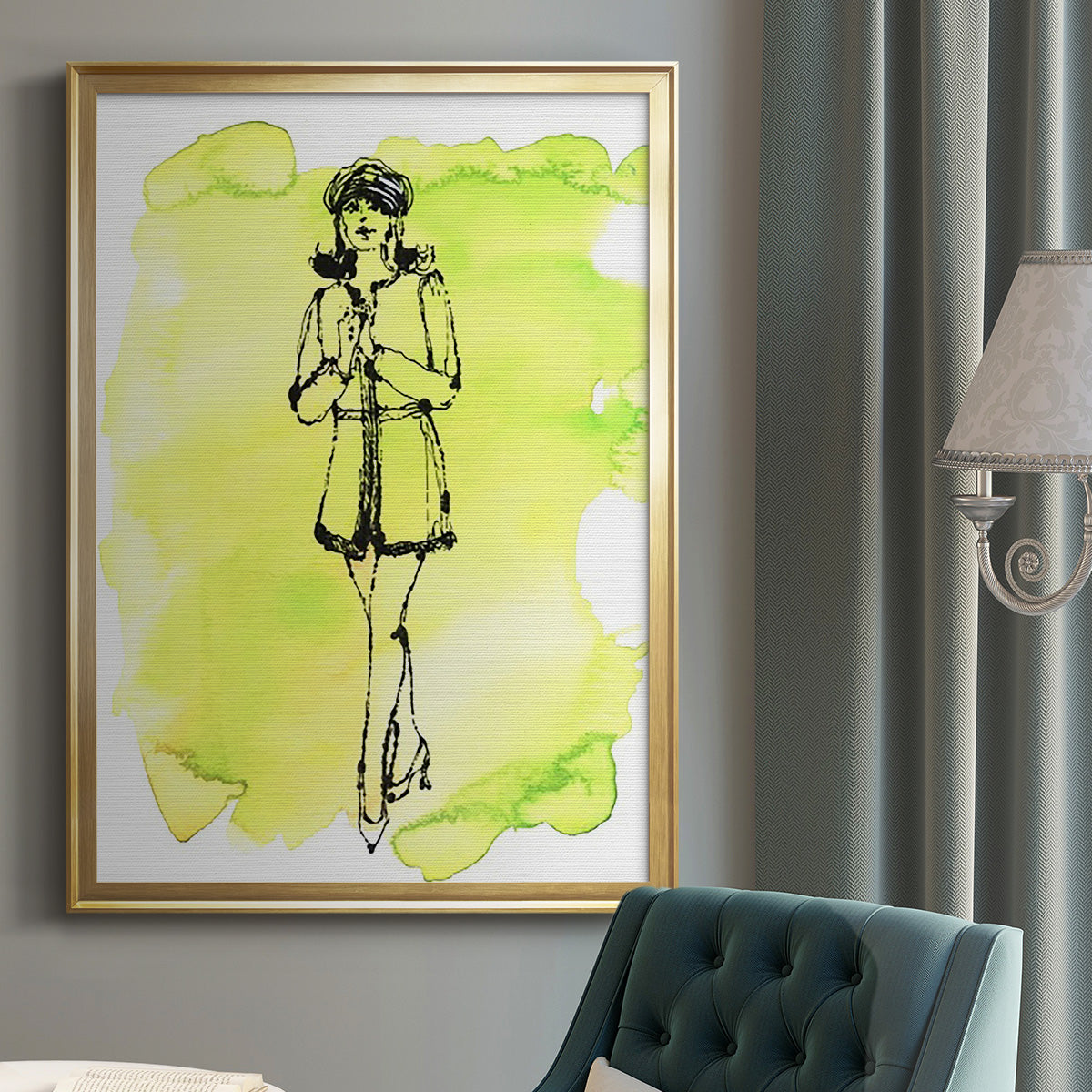 60's Fab I - Modern Framed Canvas Print