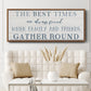 Family and Friends Gather - Floater Framed Canvas Print