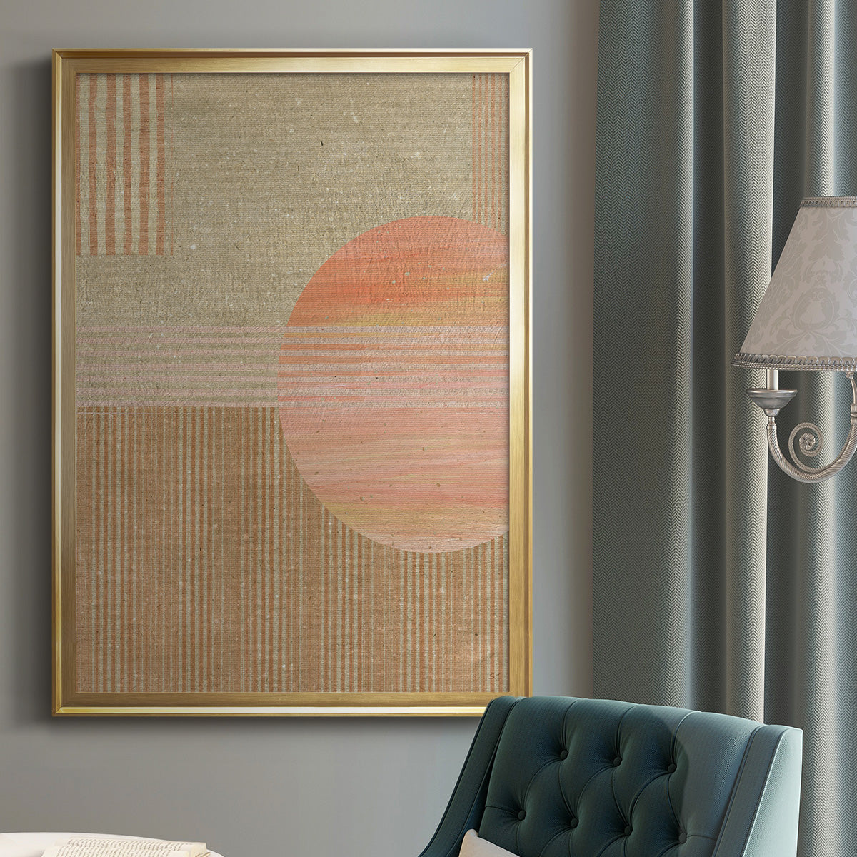 Adobe Sunrise II - Modern Framed Canvas Print