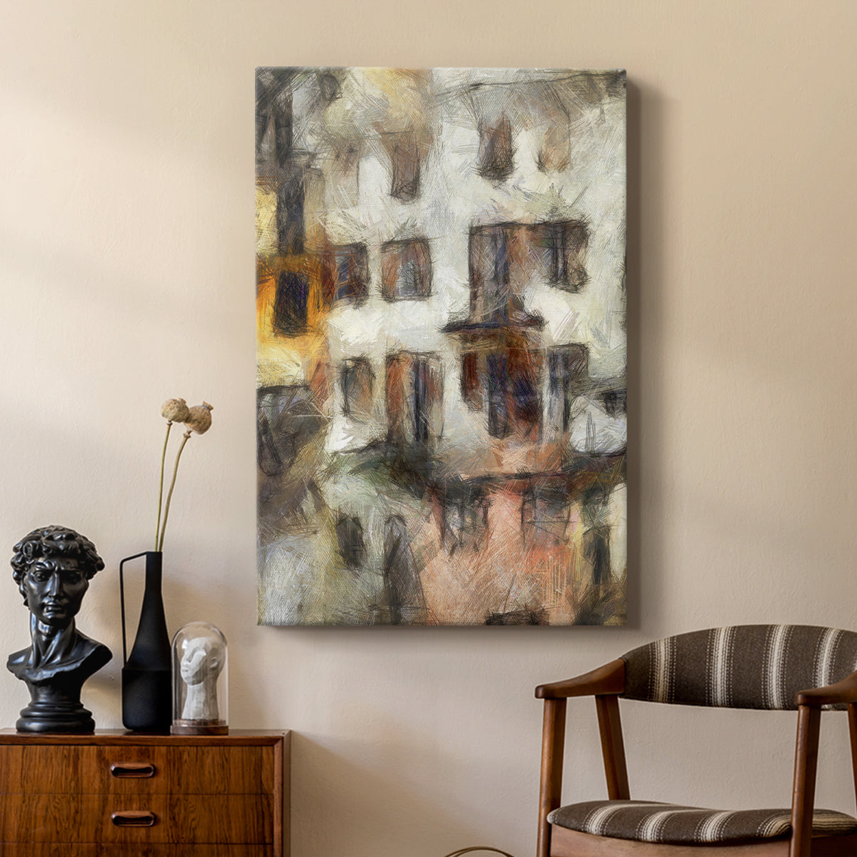 Stacked Houses III - Canvas Art Print