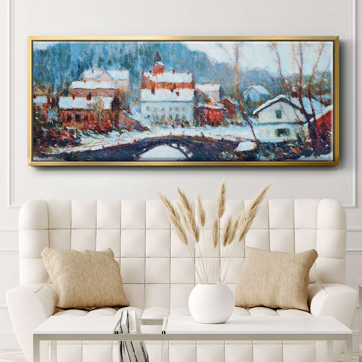 Sandviken, Norway 2, 1895 - Floater Framed Canvas Print