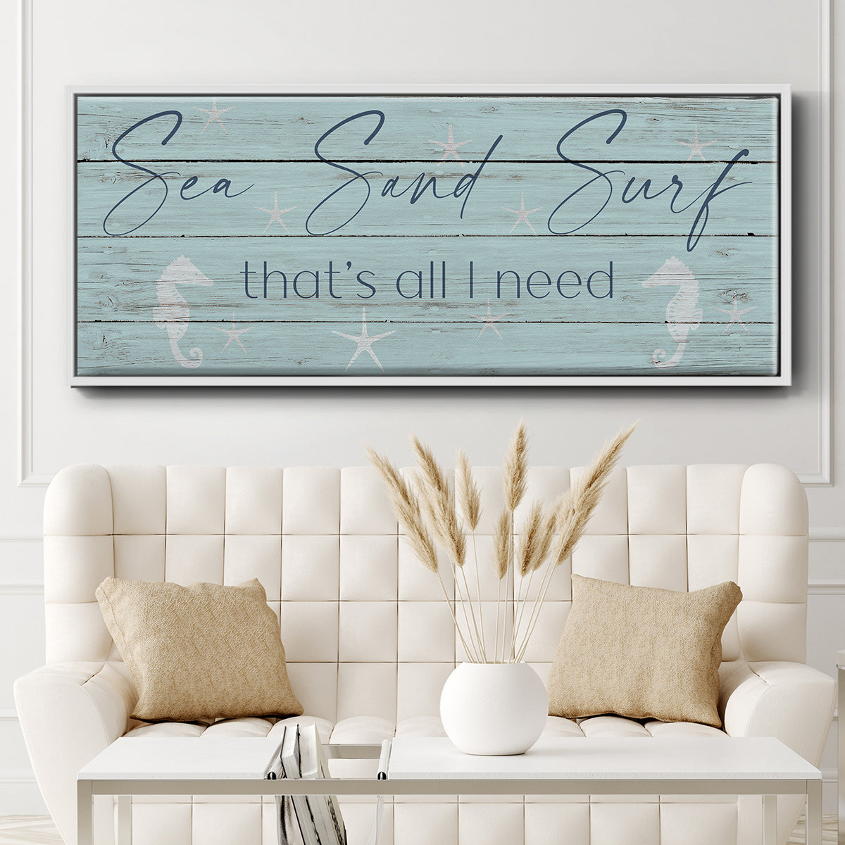 Sea, Sand, Surf - Floater Framed Canvas Print