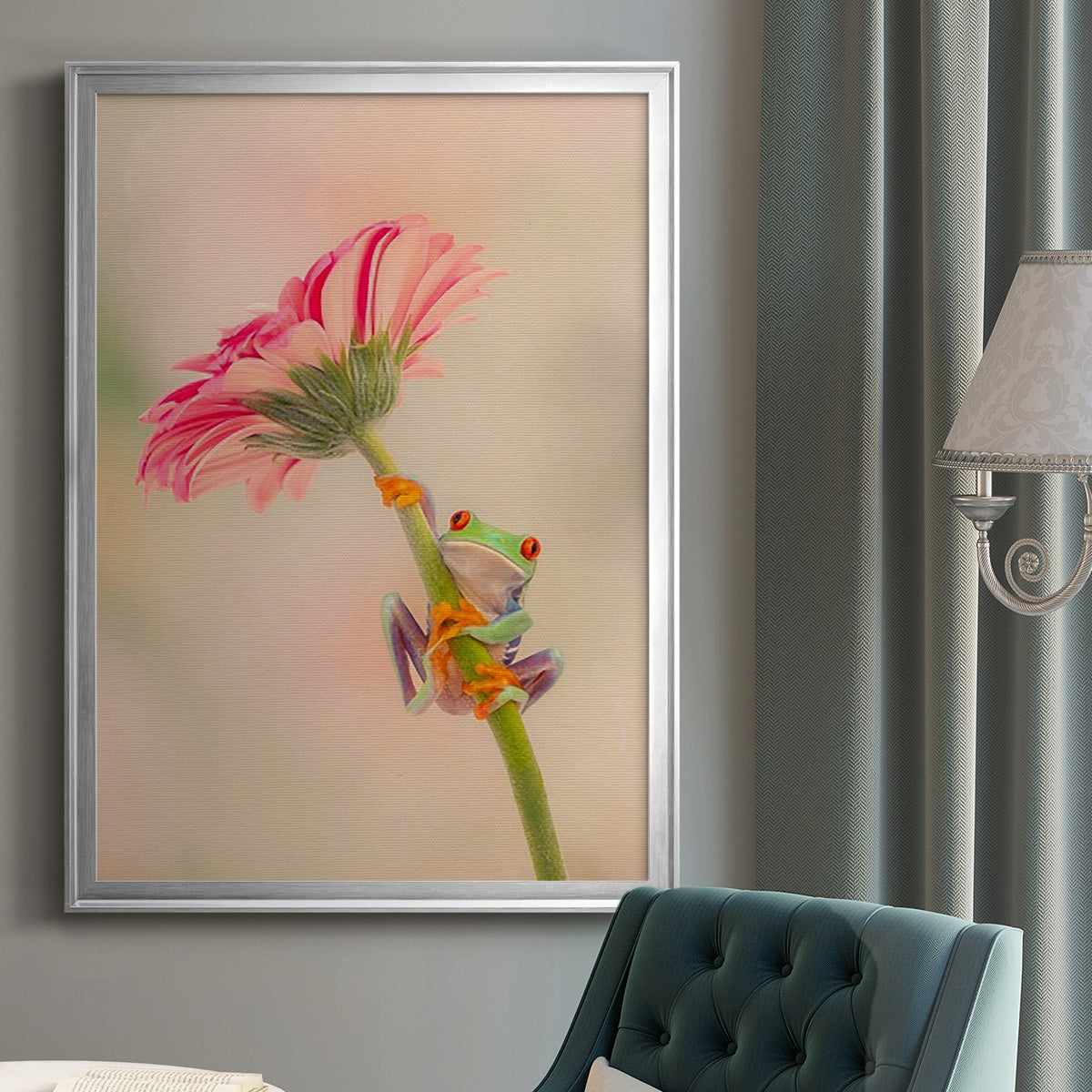 Hanging On I - Modern Framed Canvas Print