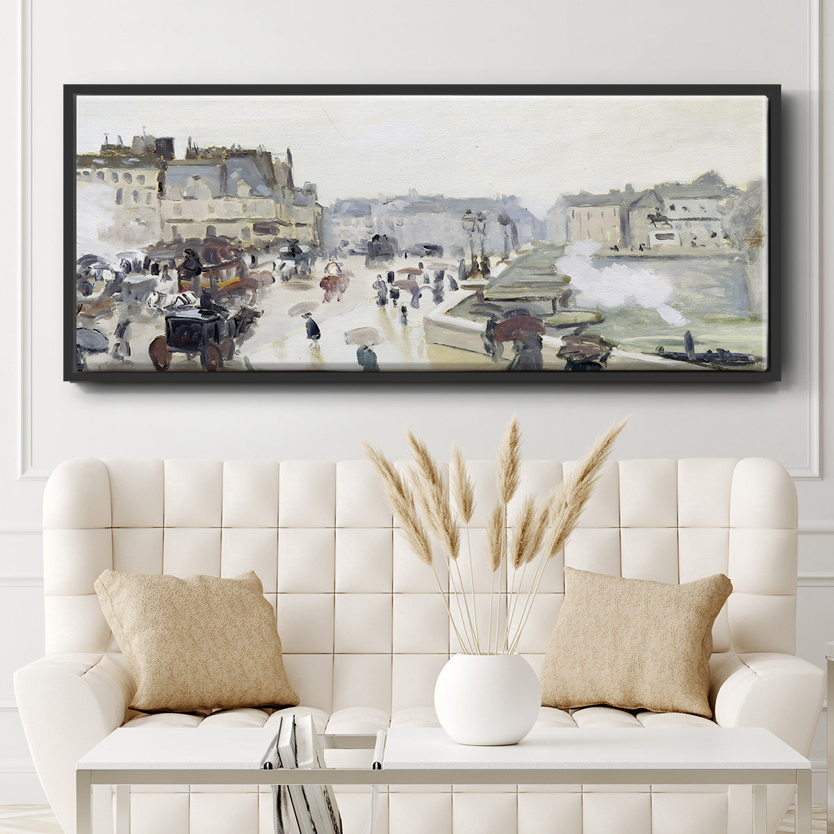 The Pont Neuf, 1872 - Floater Framed Canvas Print