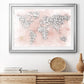 Pink Cheetah Map - Modern Framed Art Print