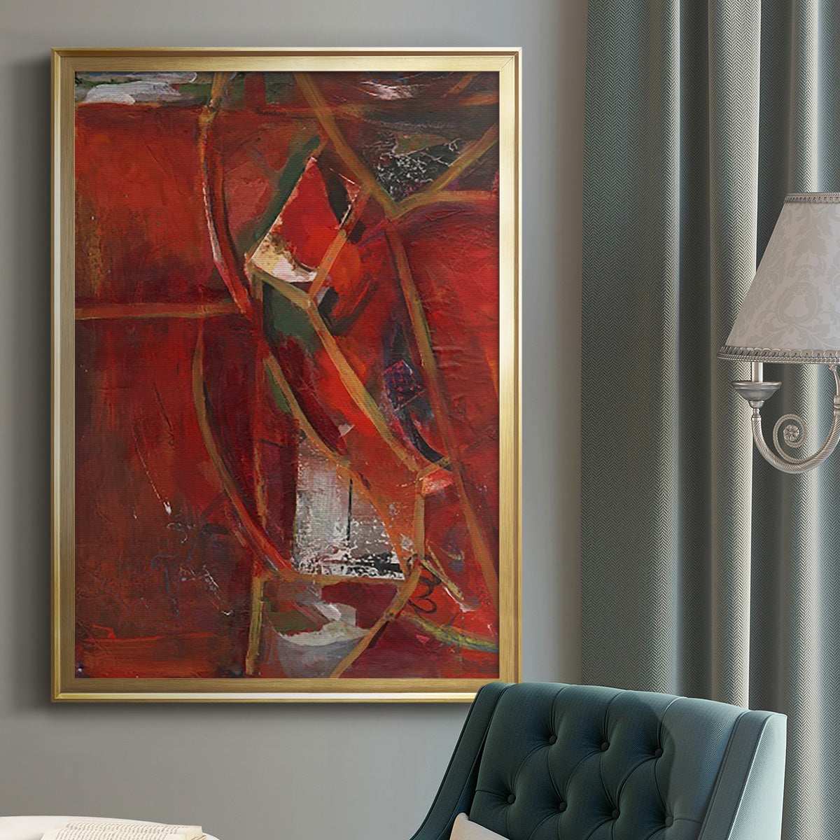 City Life II - Modern Framed Canvas Print