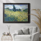 Green Wheat Field with Cypress - Ornate Framed Canvas Print