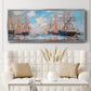 The Sea, Port in Amsterdam, 1874 - Floater Framed Canvas Print