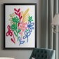 Bold Brushstroke Blooms II - Modern Framed Canvas Print