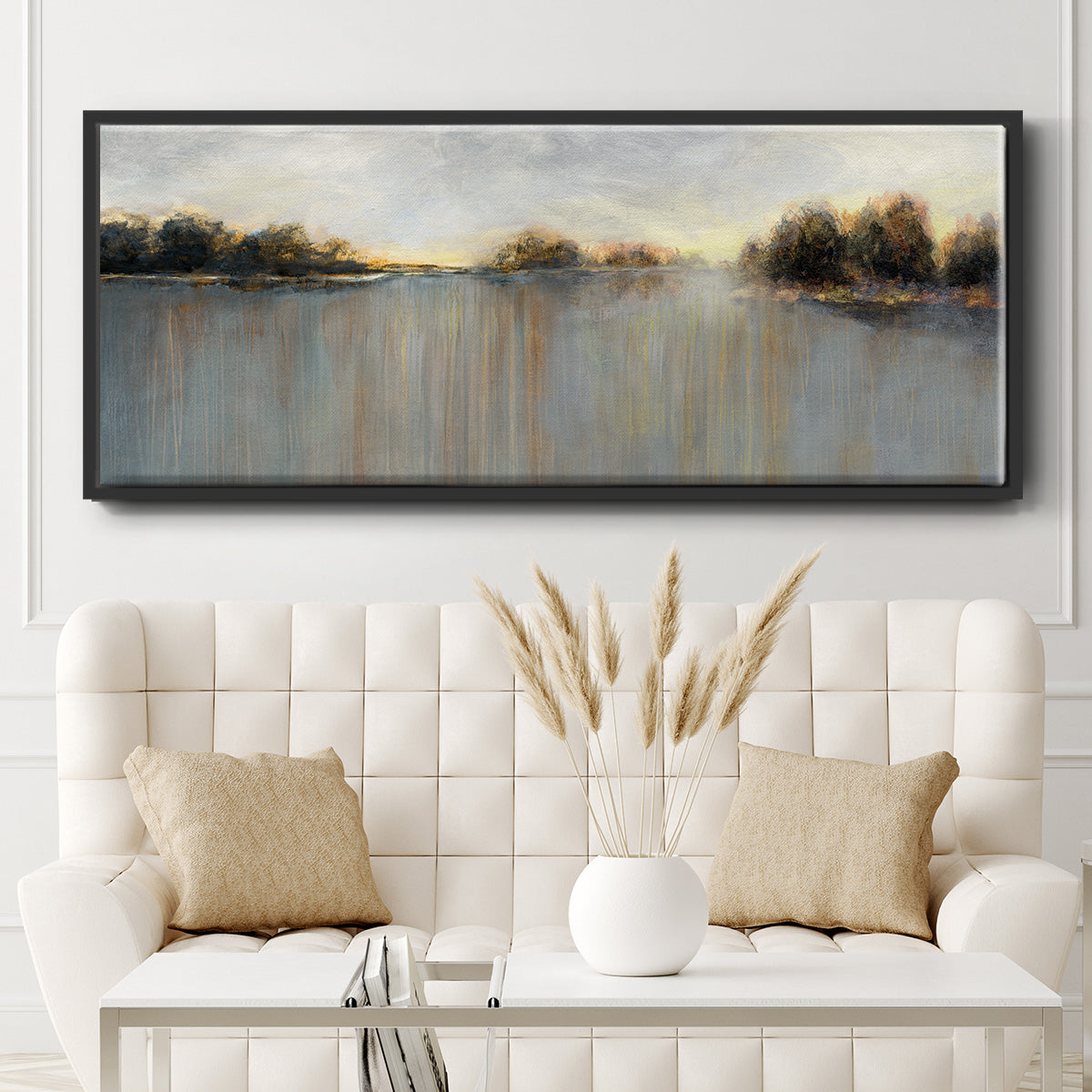 Rain at Dawn - Floater Framed Canvas Print