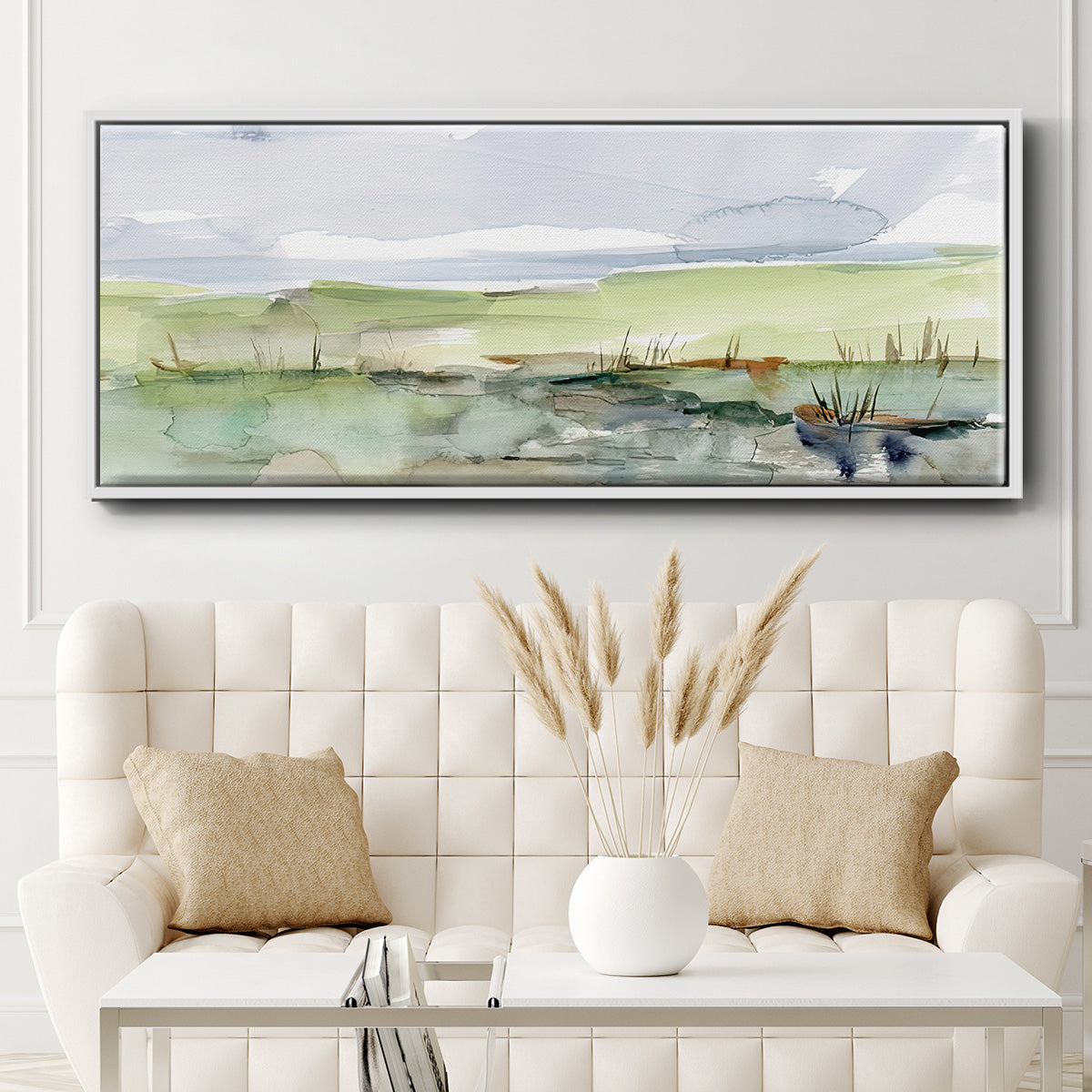 Pastel Inlet II - Floater Framed Canvas Print