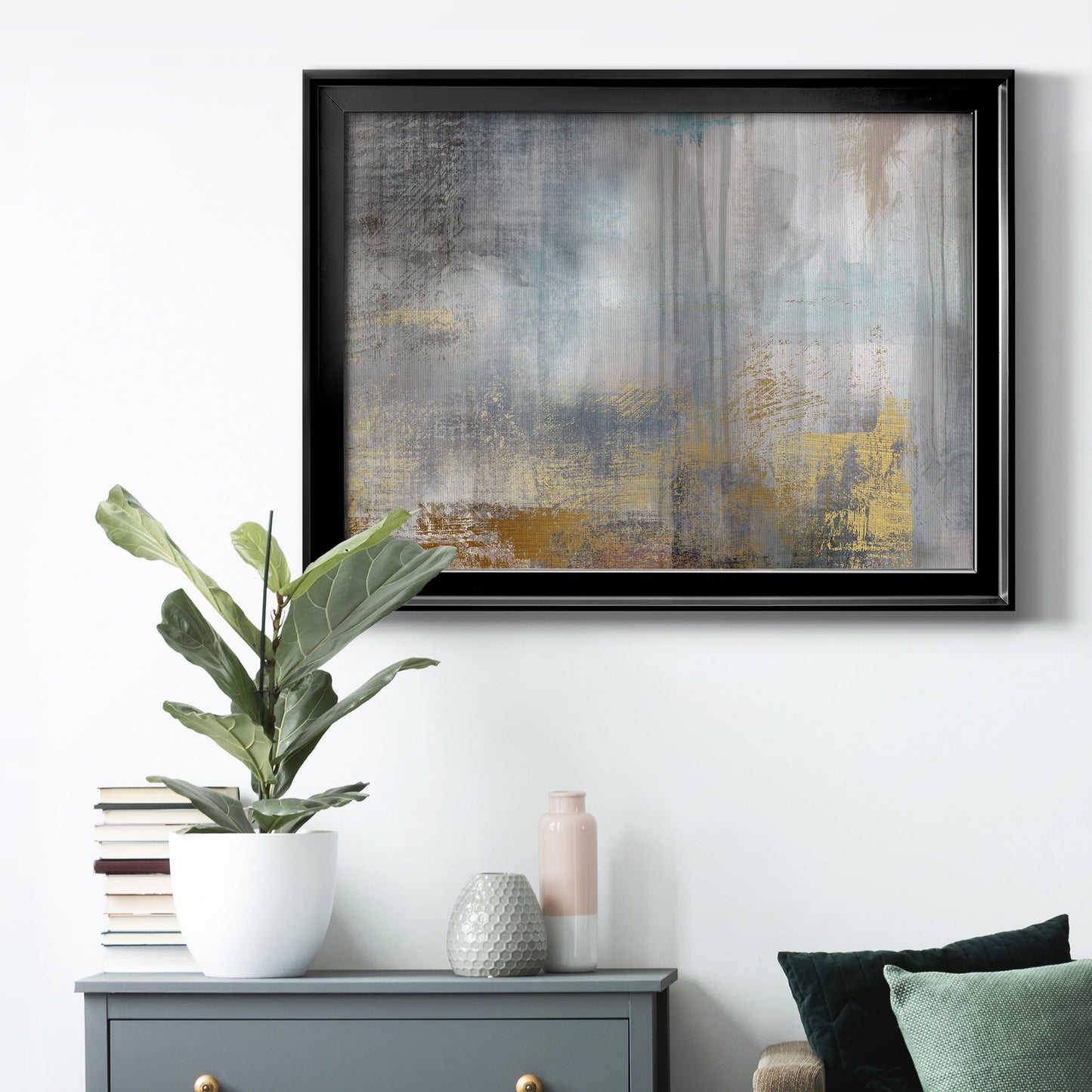 Misty Sky II Revisit - Modern Framed Canvas Print