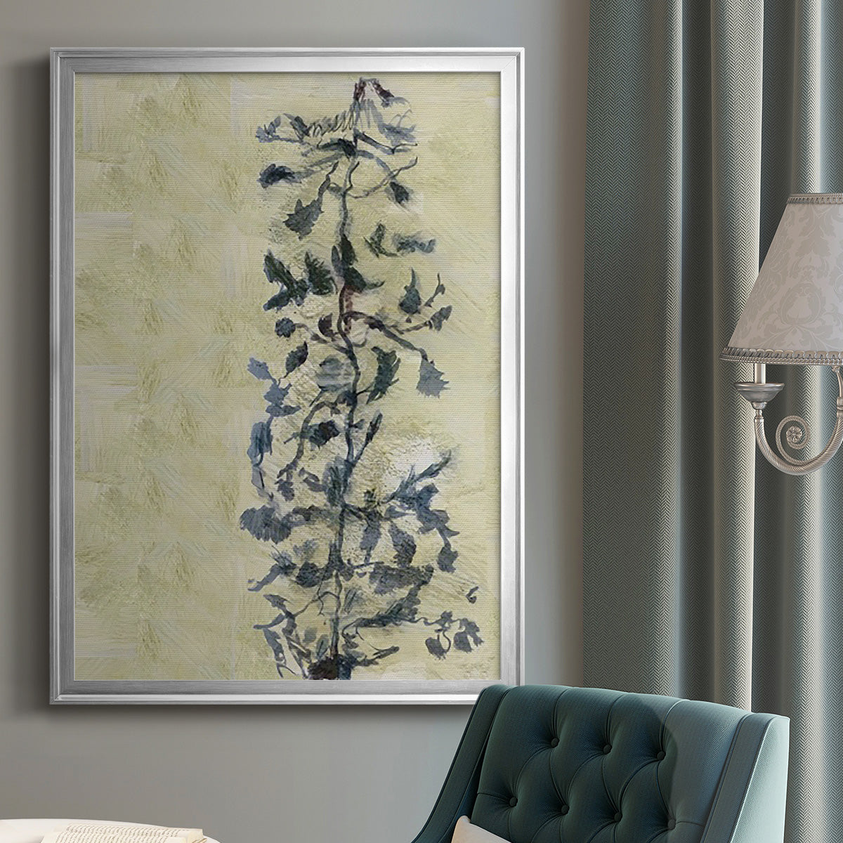 Chinoiserie 2 Tan I - Modern Framed Canvas Print