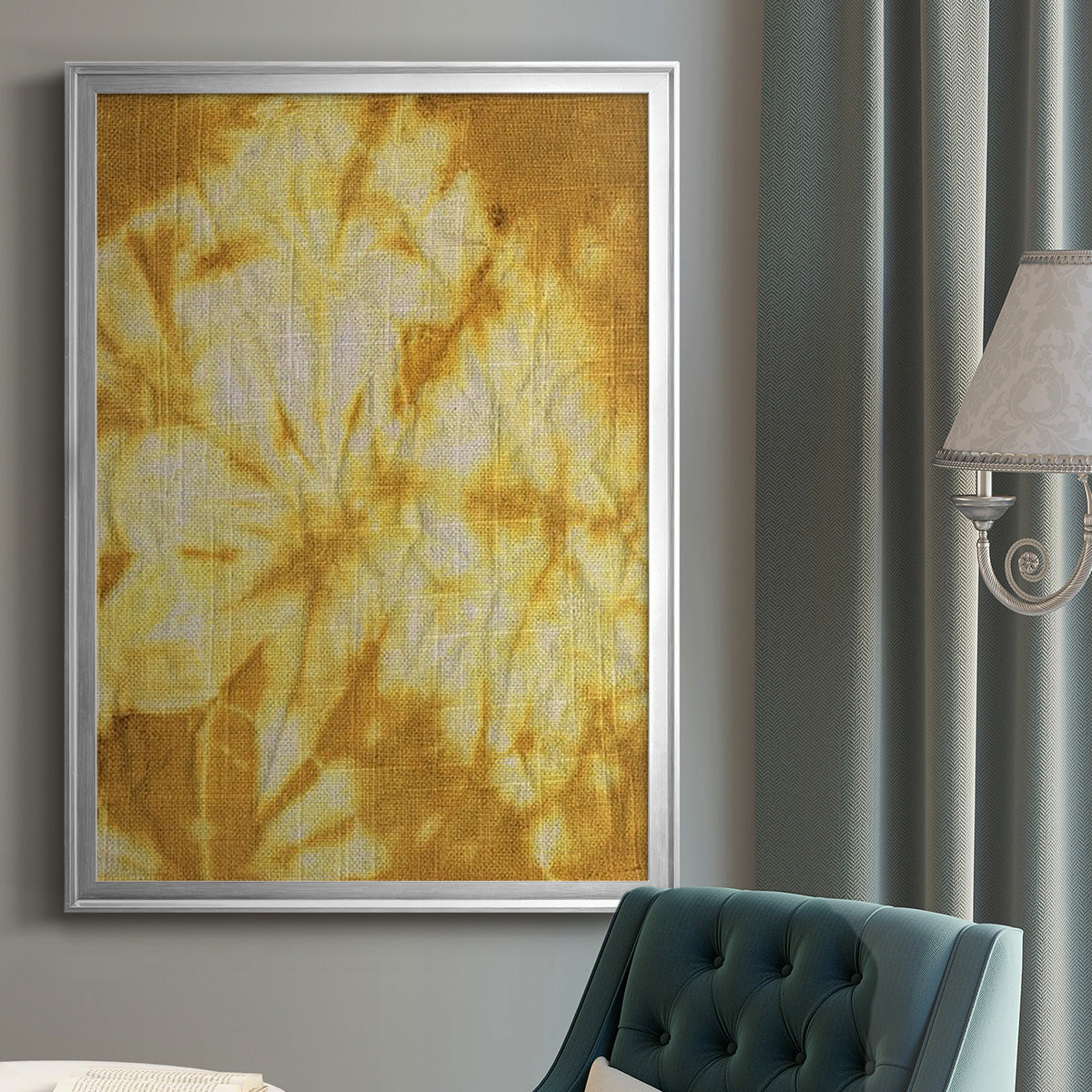 Turmeric Sunrise II - Modern Framed Canvas Print