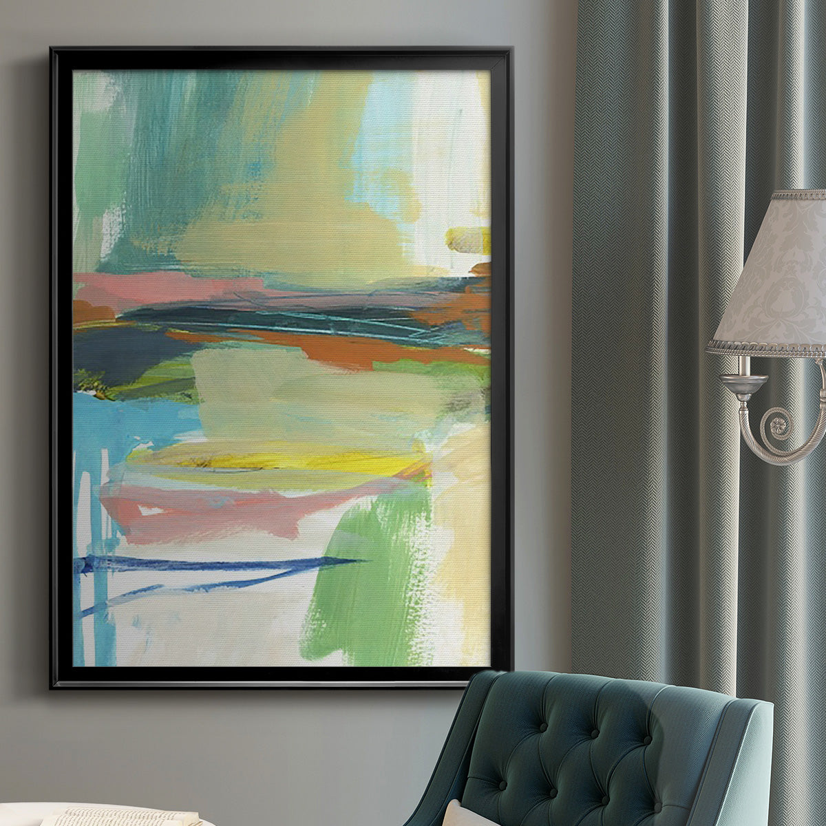 Radiant Horizon III - Modern Framed Canvas Print