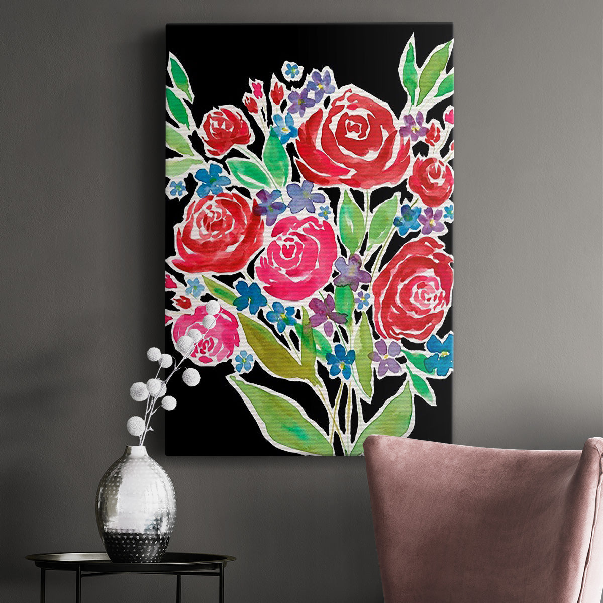 Floral Choir Bouquet - Canvas Art Print