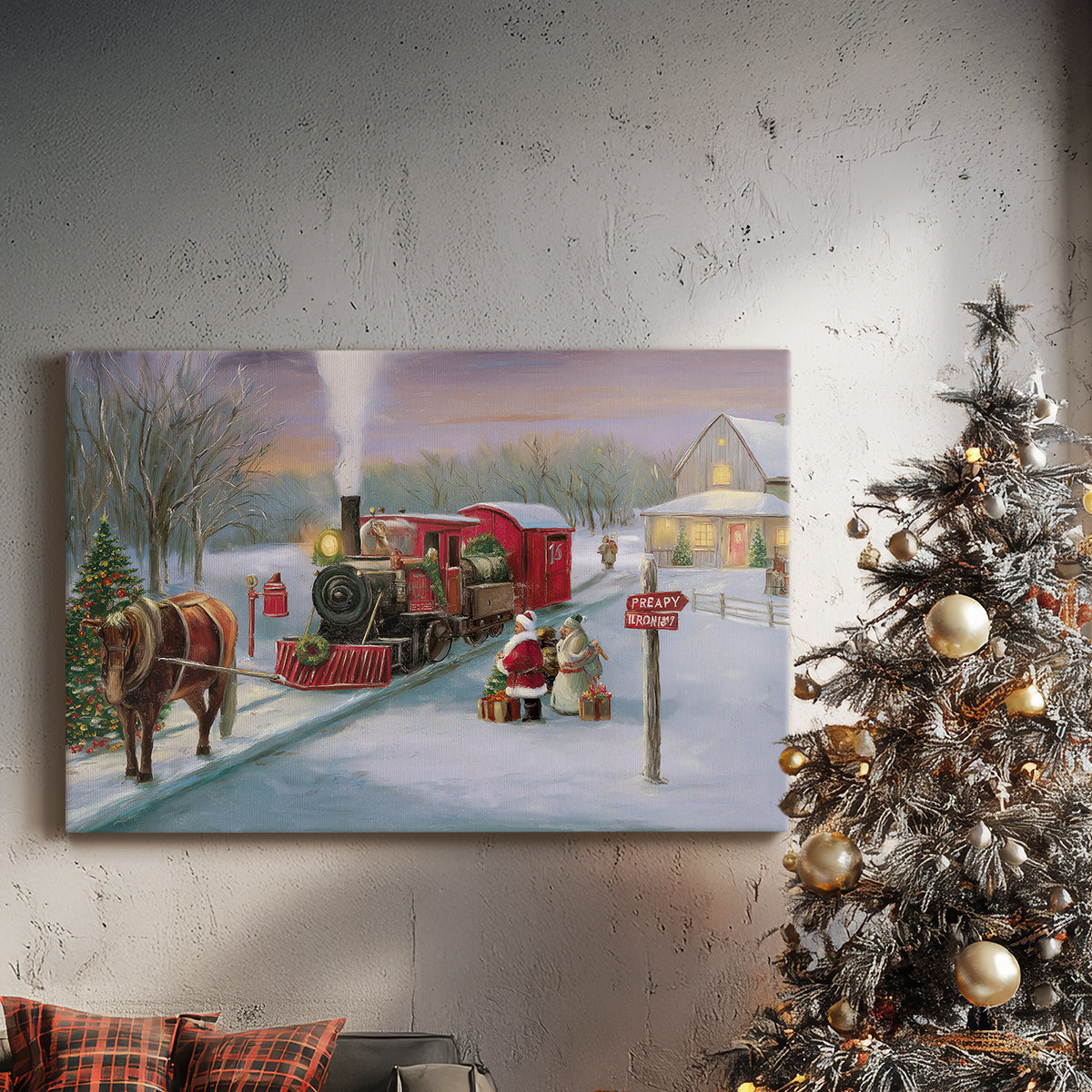 Night of Chalk Cottage - Canvas Art Print