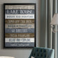 Simple Lake Rules - Modern Framed Canvas Print