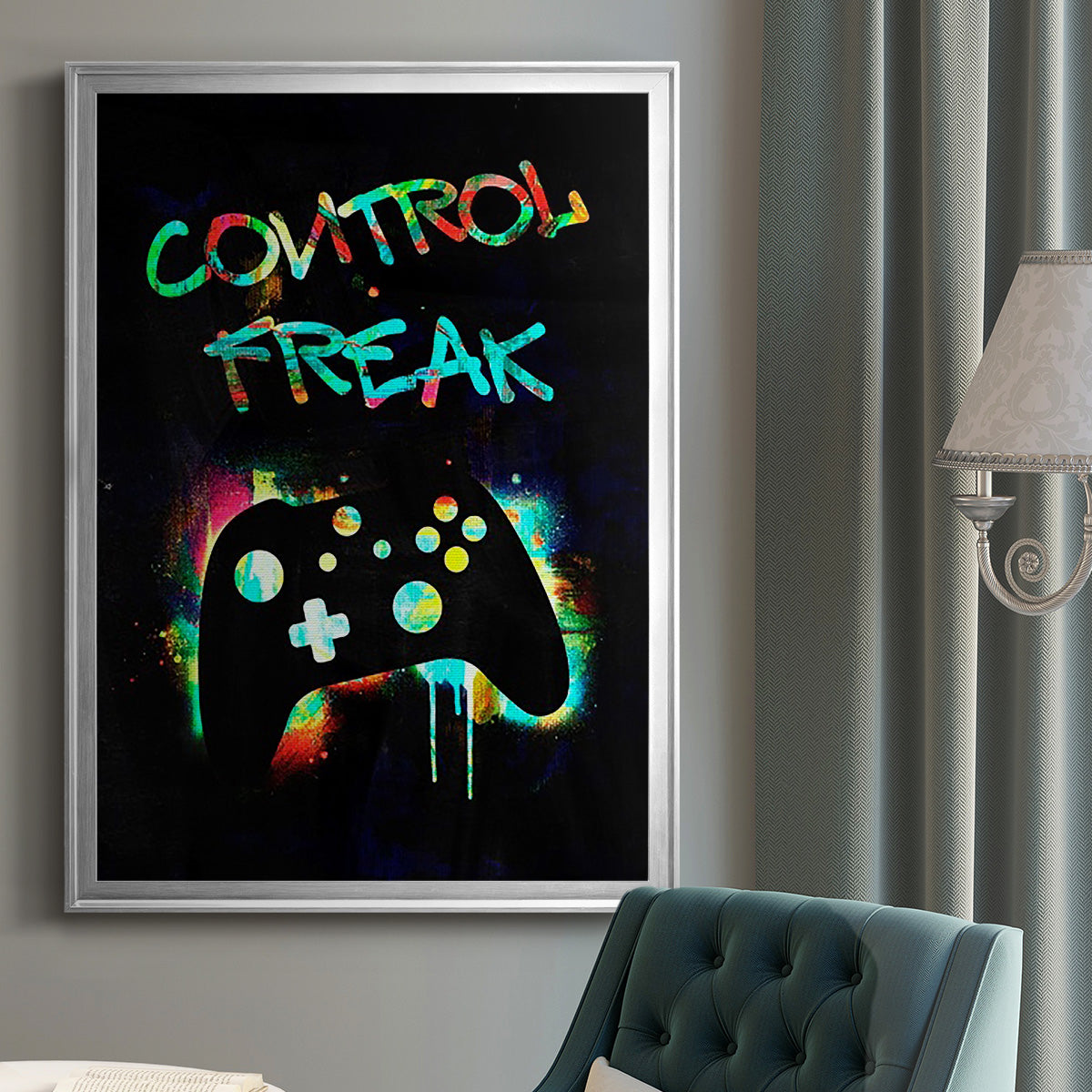 Gamer Tag I - Modern Framed Canvas Print