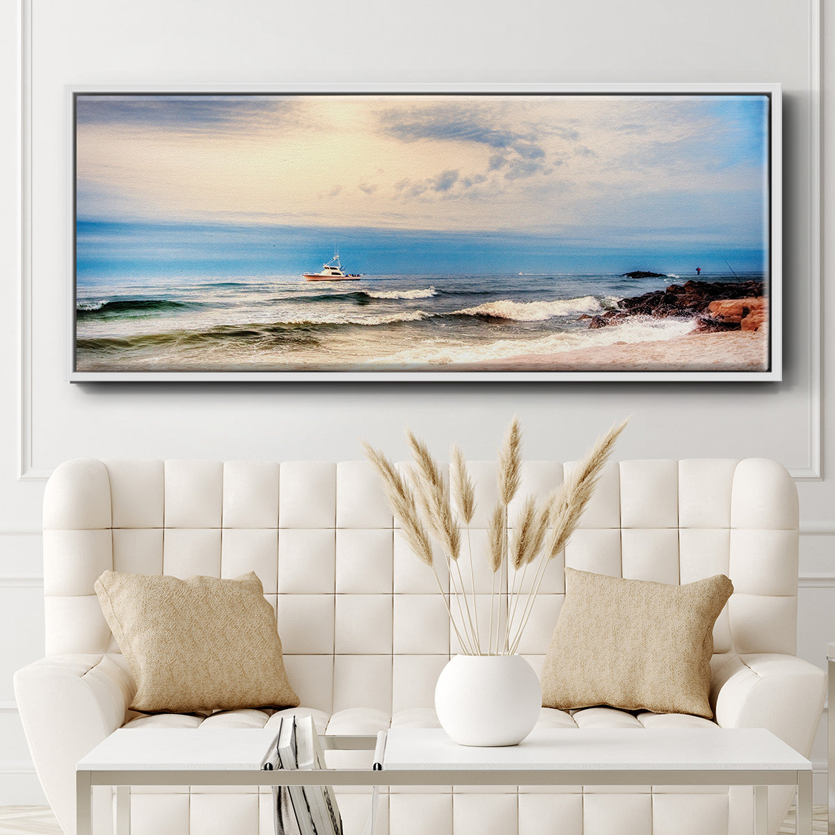 Heading to Sea - Floater Framed Canvas Print