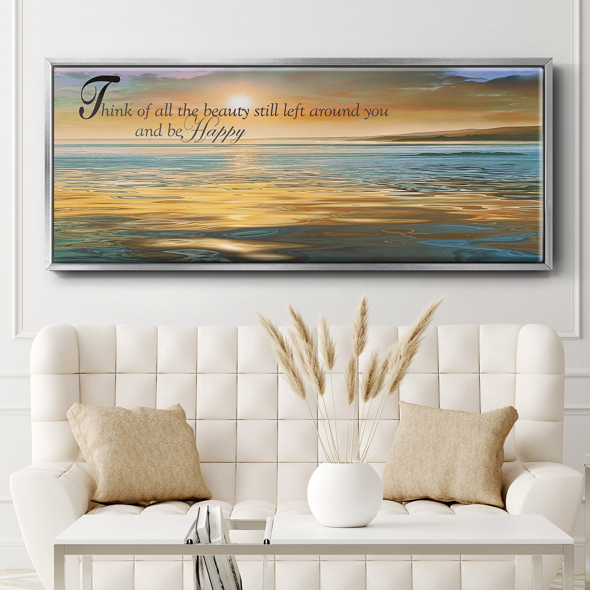 All The Beauty - Floater Framed Canvas Print