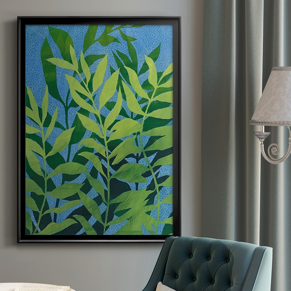 Ocean Vines II - Modern Framed Canvas Print