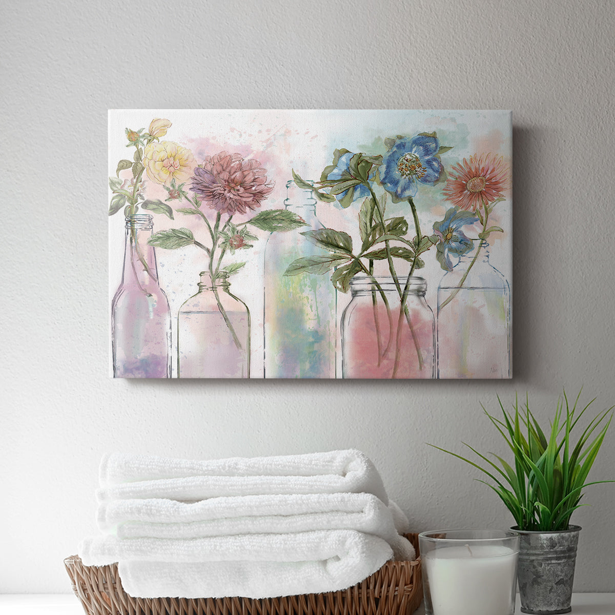 Vintage Bottle Collection - Canvas Art Print