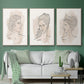 Greek Busts IV - Framed Premium Gallery Wrapped Canvas L Frame 3 Piece Set - Ready to Hang