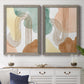 Spring Shapes I - Premium Framed Canvas 2 Piece Set - Ready to Hang