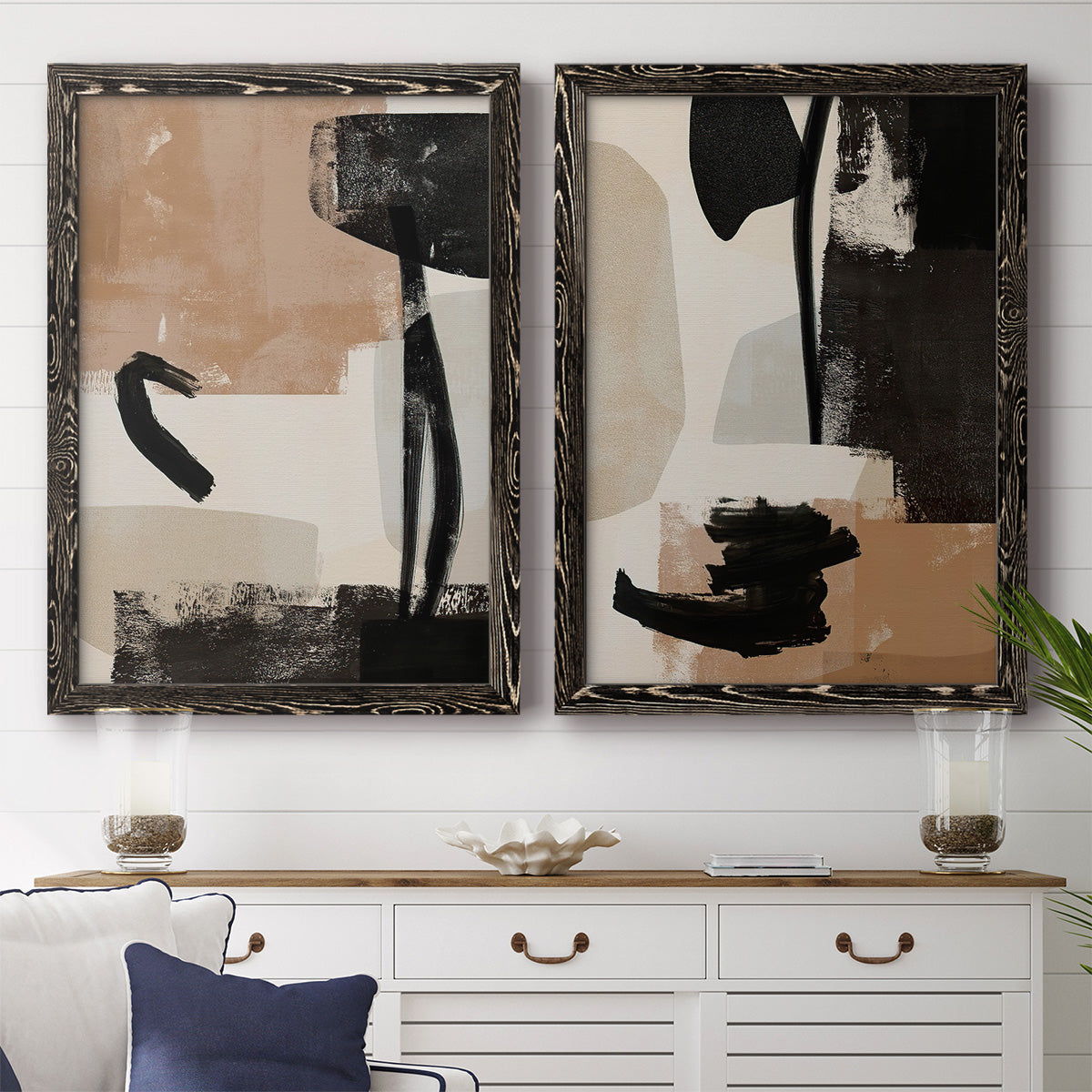 Selective Arrangement III - Premium Framed Canvas 2 Piece Set - Ready to Hang